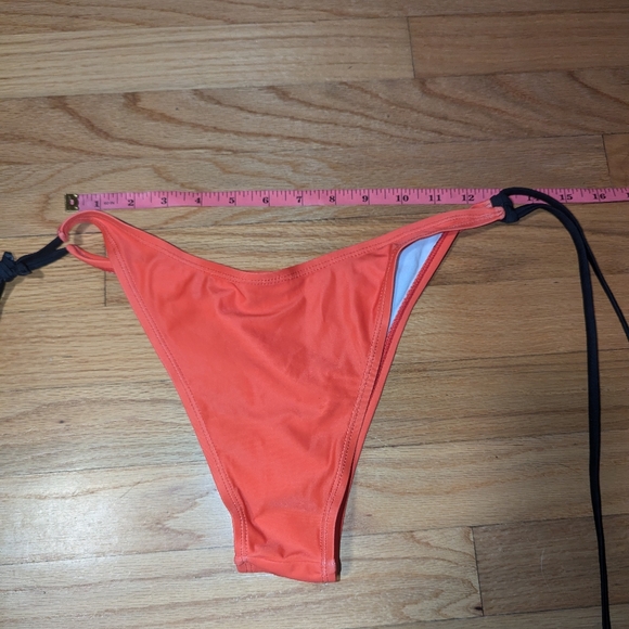 Reddish Orange String Bikini Swim Bottom - Picture 6 of 10